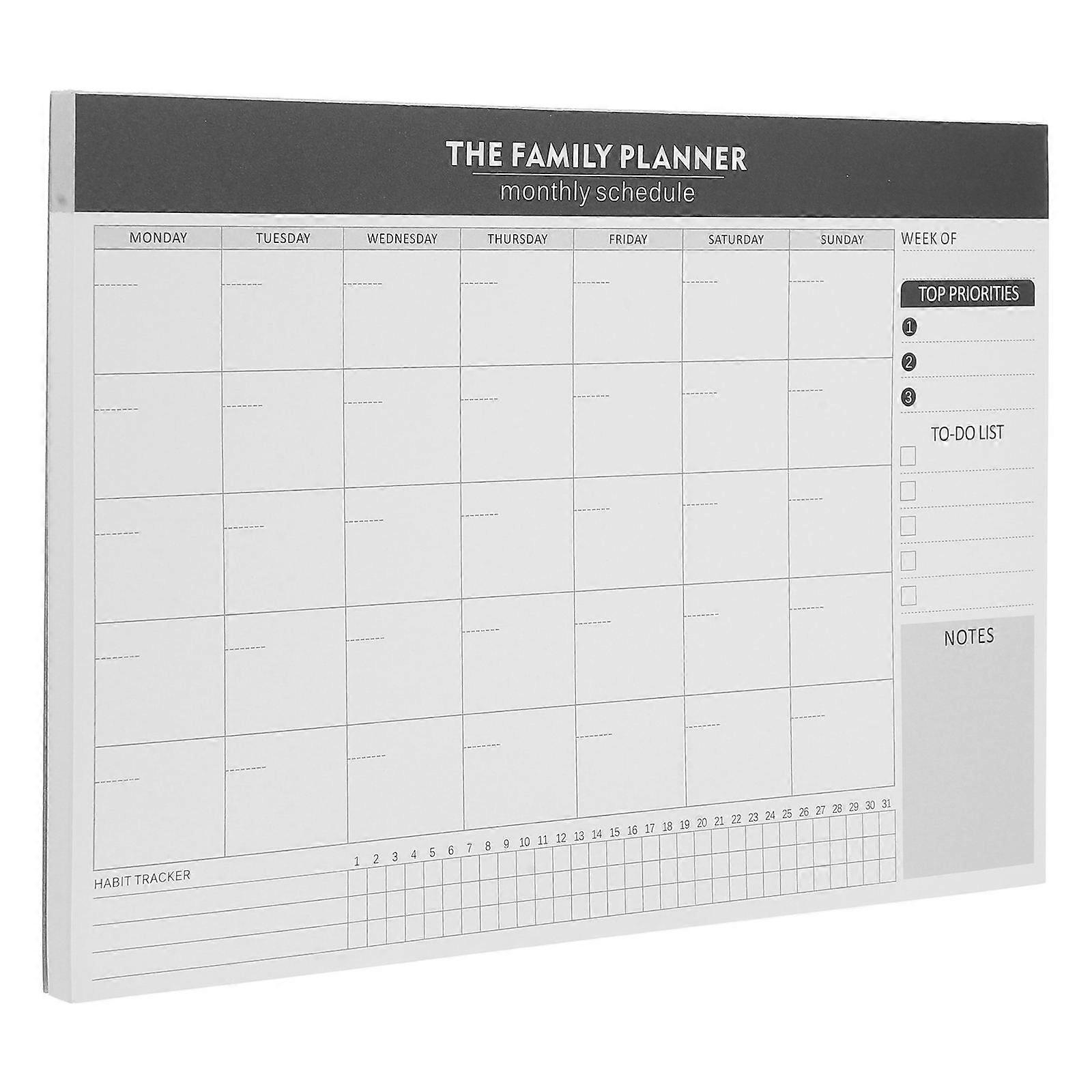Tracker Calendar Undated Daily Weekly Monthly Planner 4Pcs For Office Use With Simple Design And Effective Reminders