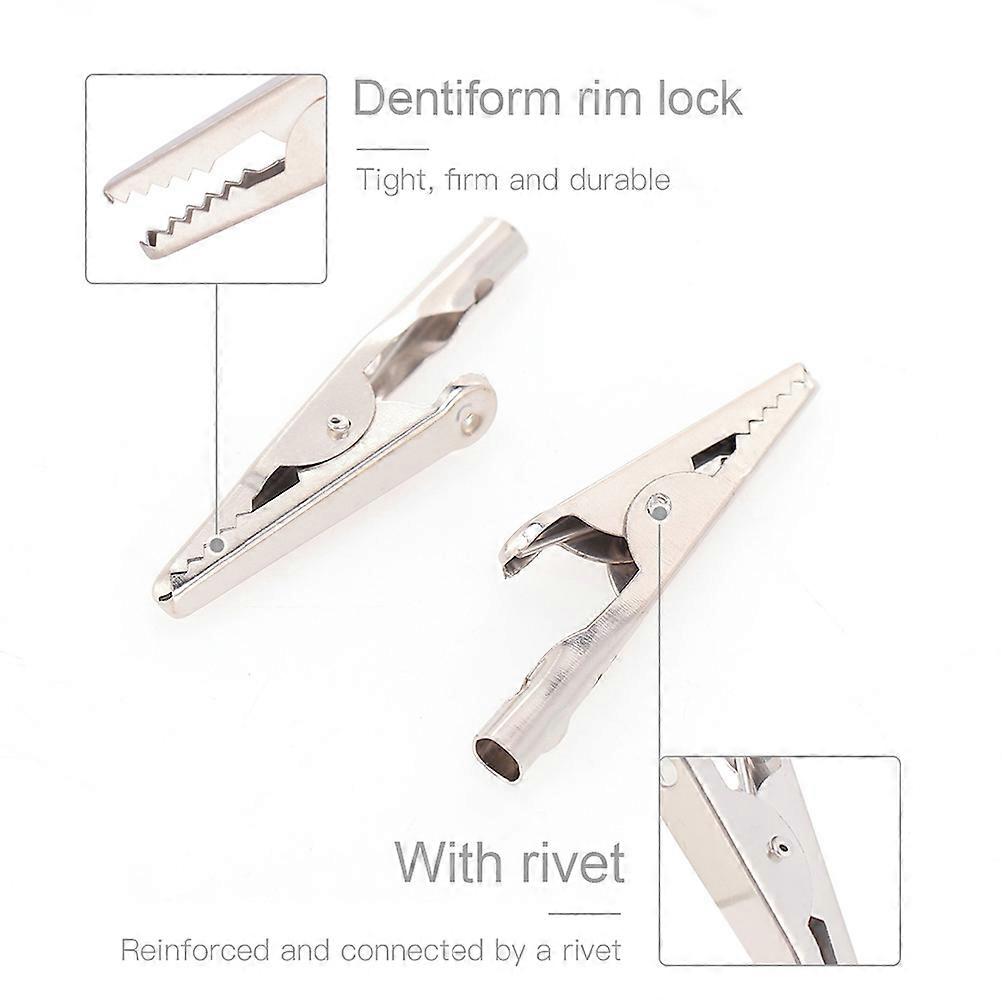 Metal Crocodile Clamps 51Mm For Conductivity Electric Testing DIY Soldering Aid Suitable For Professionals Hobbyists 96Pcs