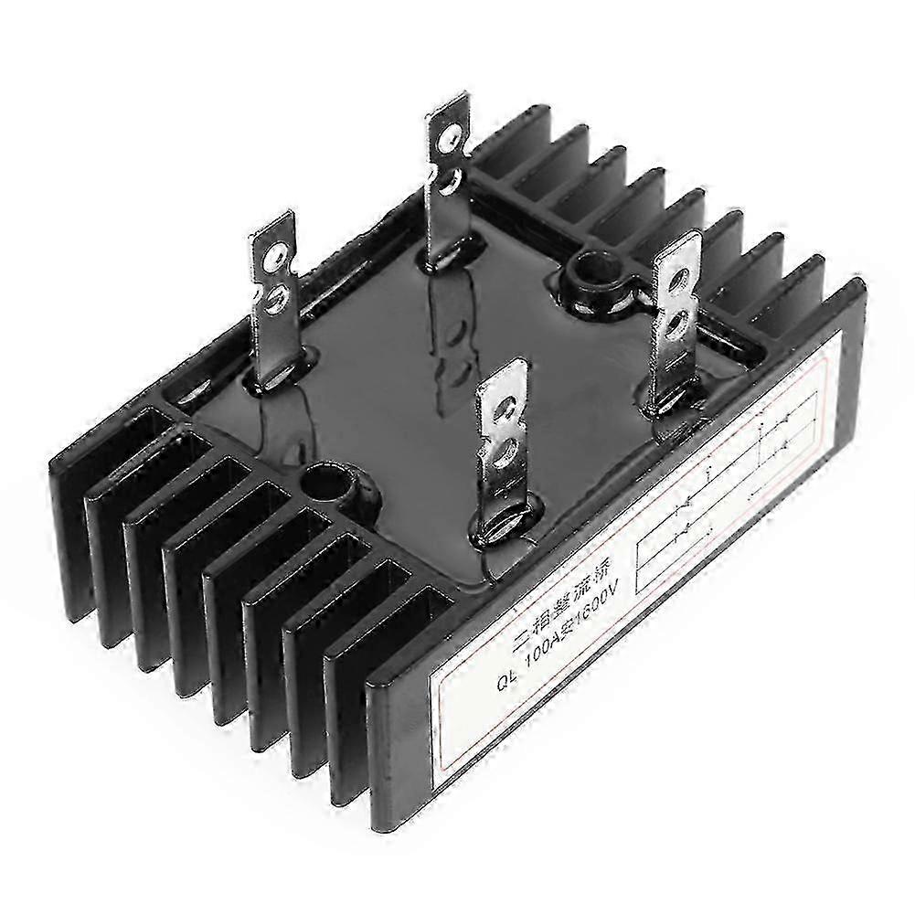 1pc 100A Amp 1600V Voltage 2-Phase Diode Bridge Rectifier High Power Black YVL