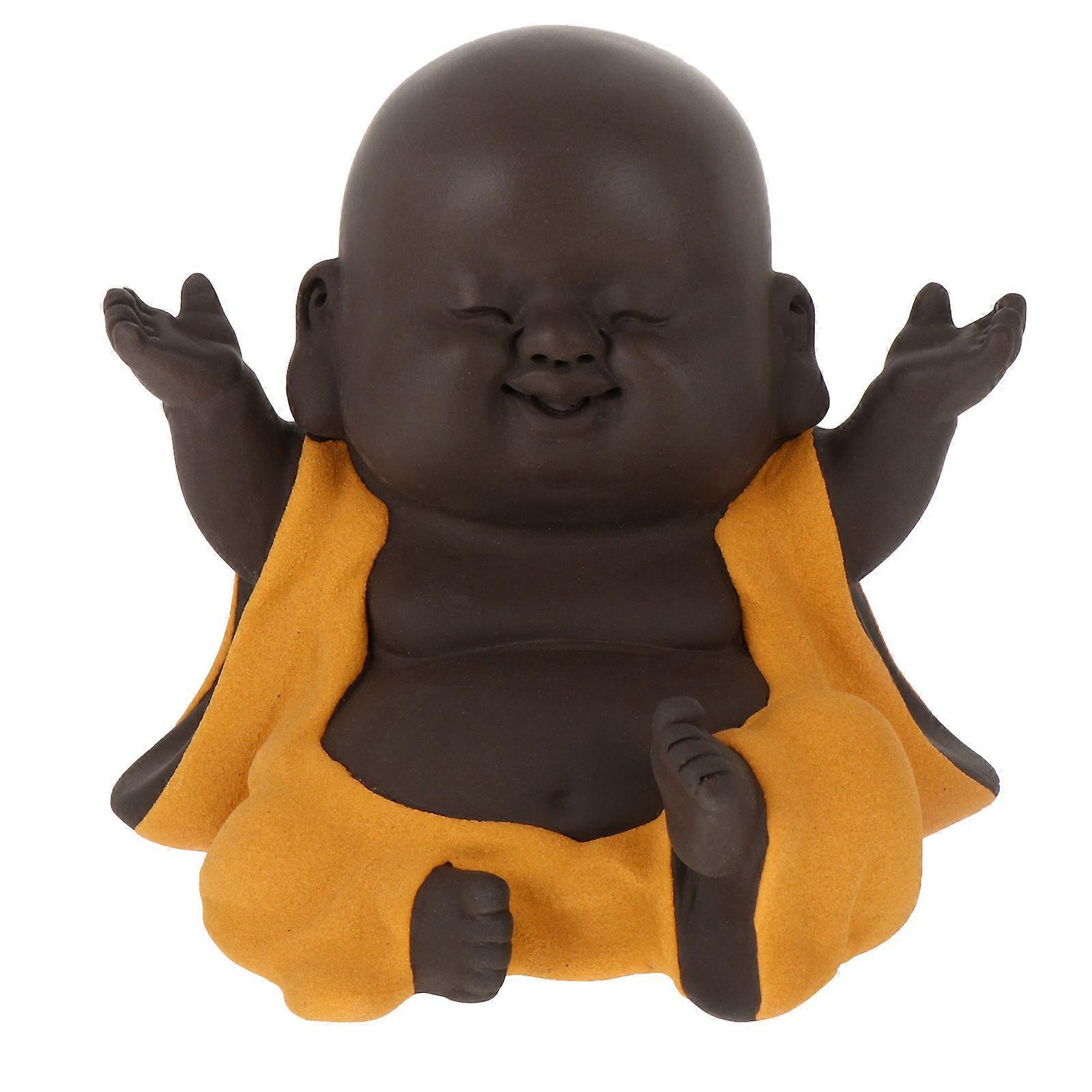 Laughing Ornaments for Decor 2Pcs Tea Pet Decoration