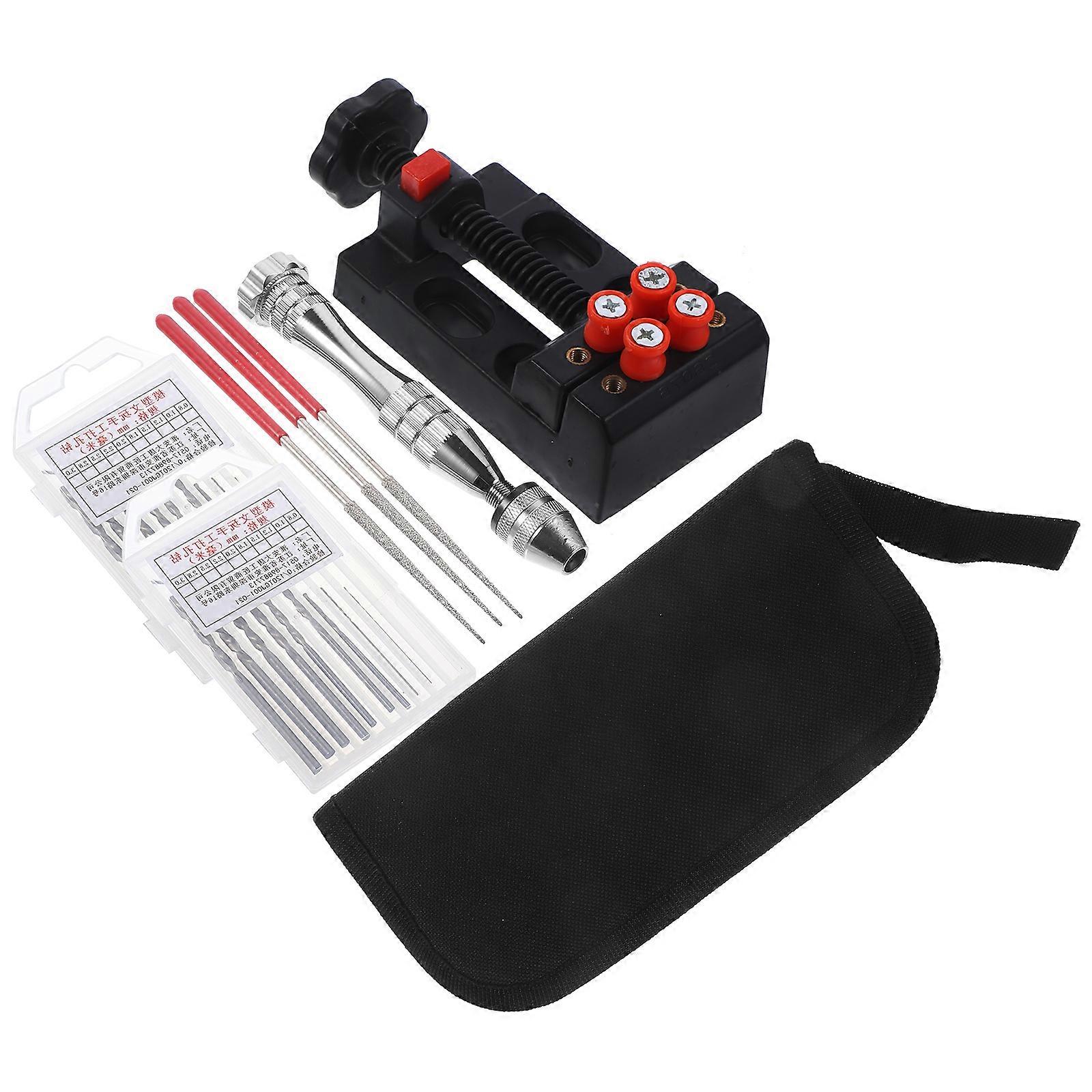 Set di trapani a mano in alluminio con morsa di precisione per uso di perforazione