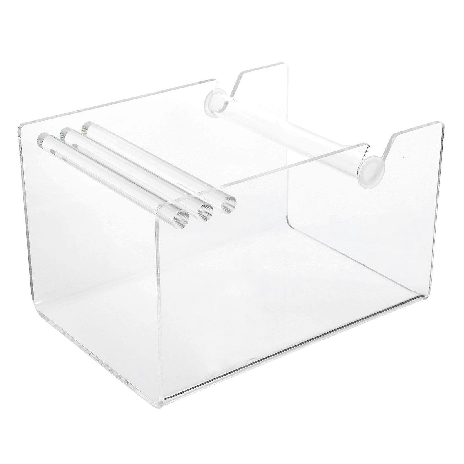Adjustable Acrylic Sticker Roll Holder Stand Designed For Office Home And School Label Dispensing With 3 Disks Storage Rack 2Pcs