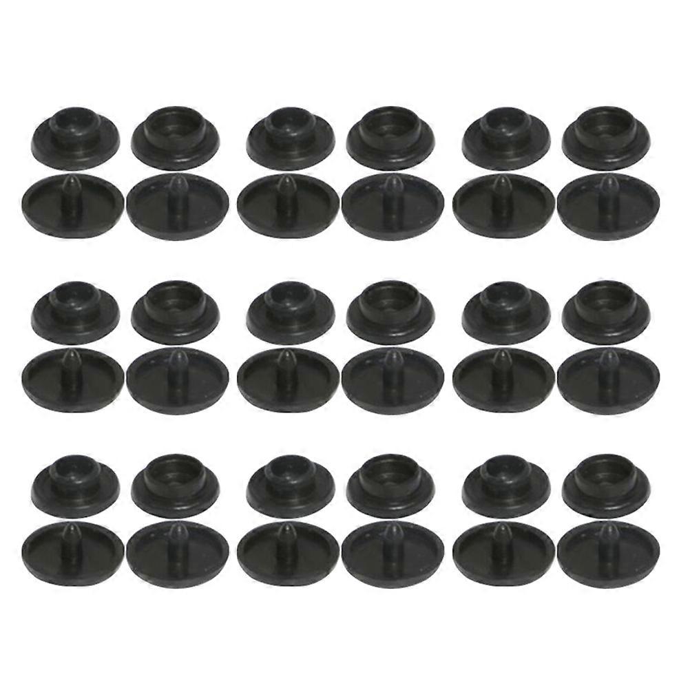 T5 Black Plastic Buttons Snap Fastener for Sewing Use 200Sets