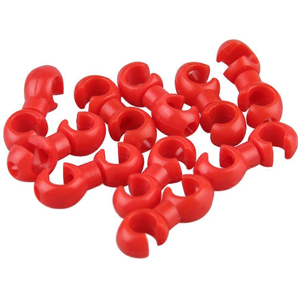 20Pcs Red Cable Clip Derailleur Cable Clamp Hose Guide for Bicycle Maintenance