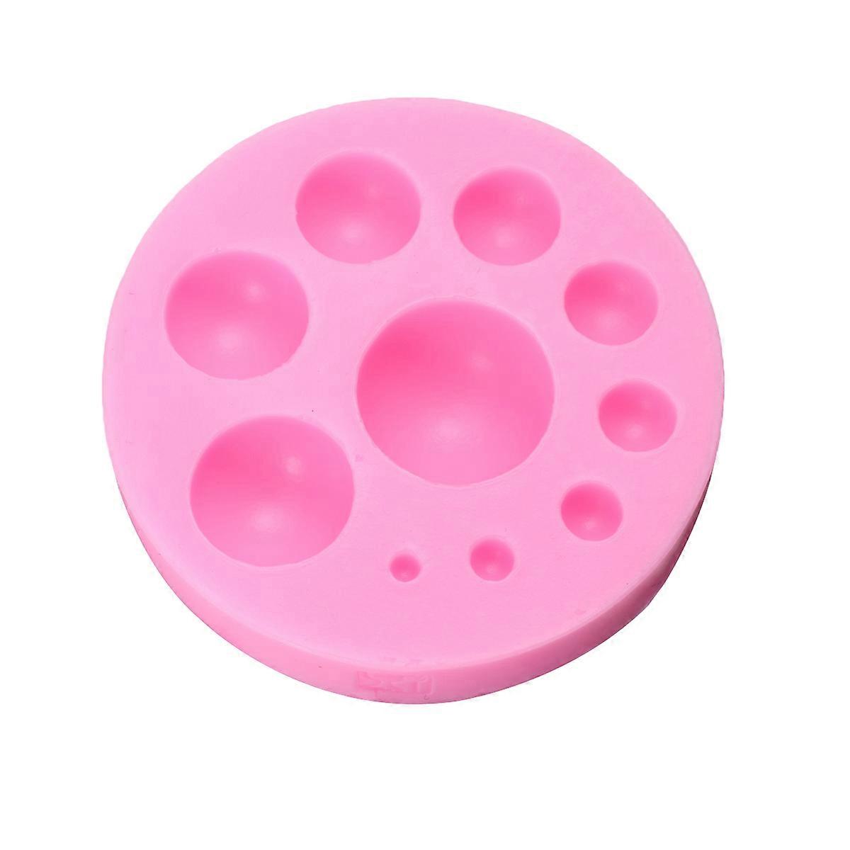 DIY Mould Round Dots Silicone Mold for Baking 3Pcs Pink Cake Decorating Set