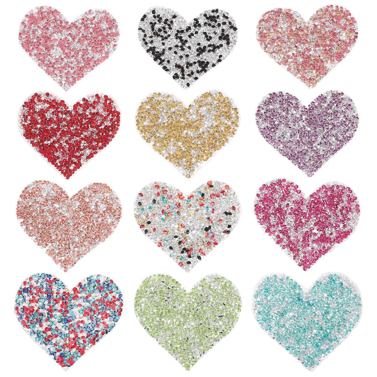 Heart Patch Applique for Decoration 48Pcs DIY Craft Decoration Patches