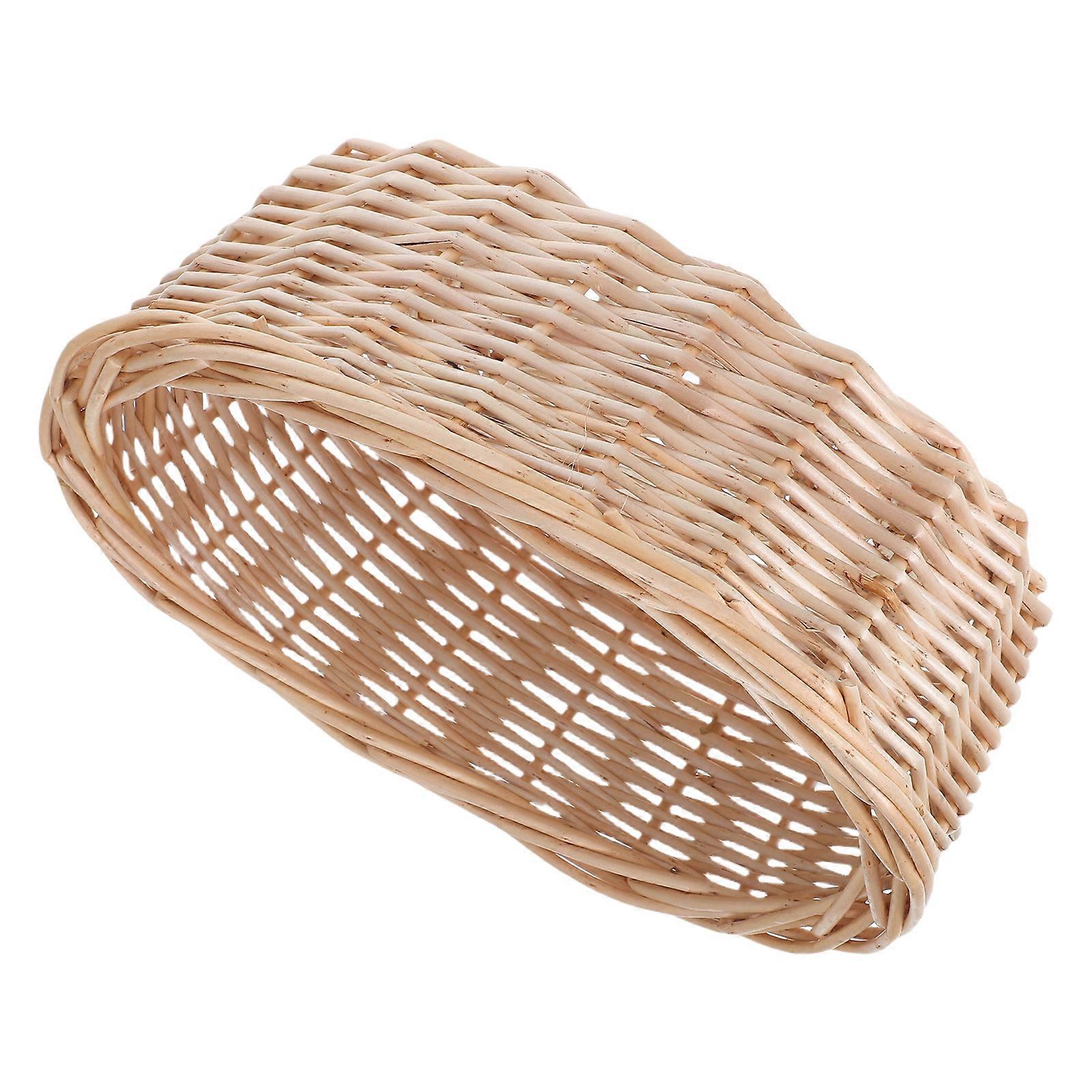 Woven Basket Bread Container Rattan Basket for Bread 4Pcs Kitchen Use