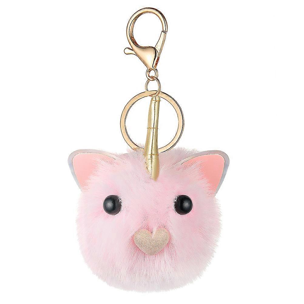 Hanging Keychains Pink Plush Keychain for Girls 2Pcs Creative Gift