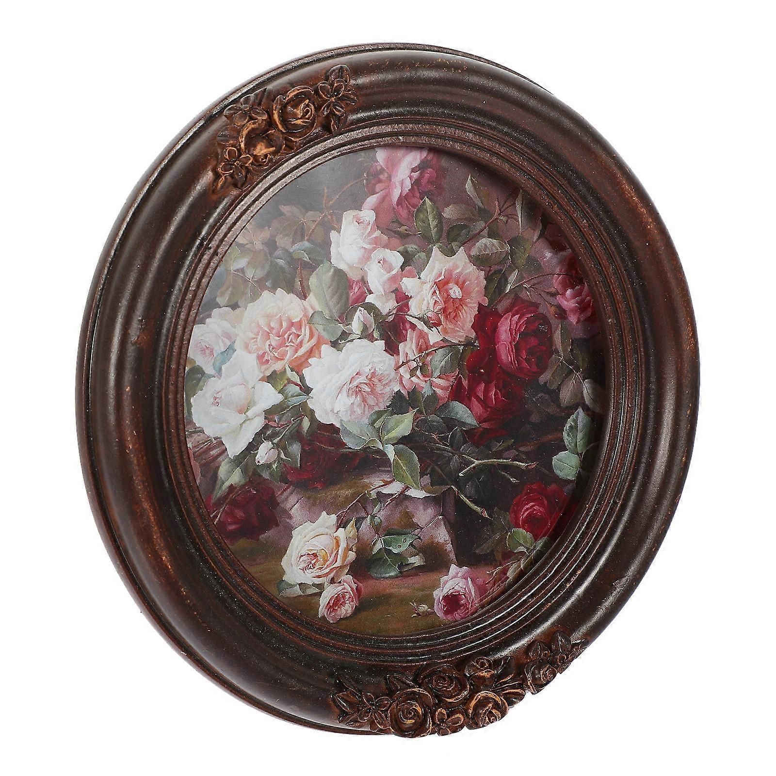 Retro Resin Photo Frame 5Pcs Vintage Display Frames with Back Stand