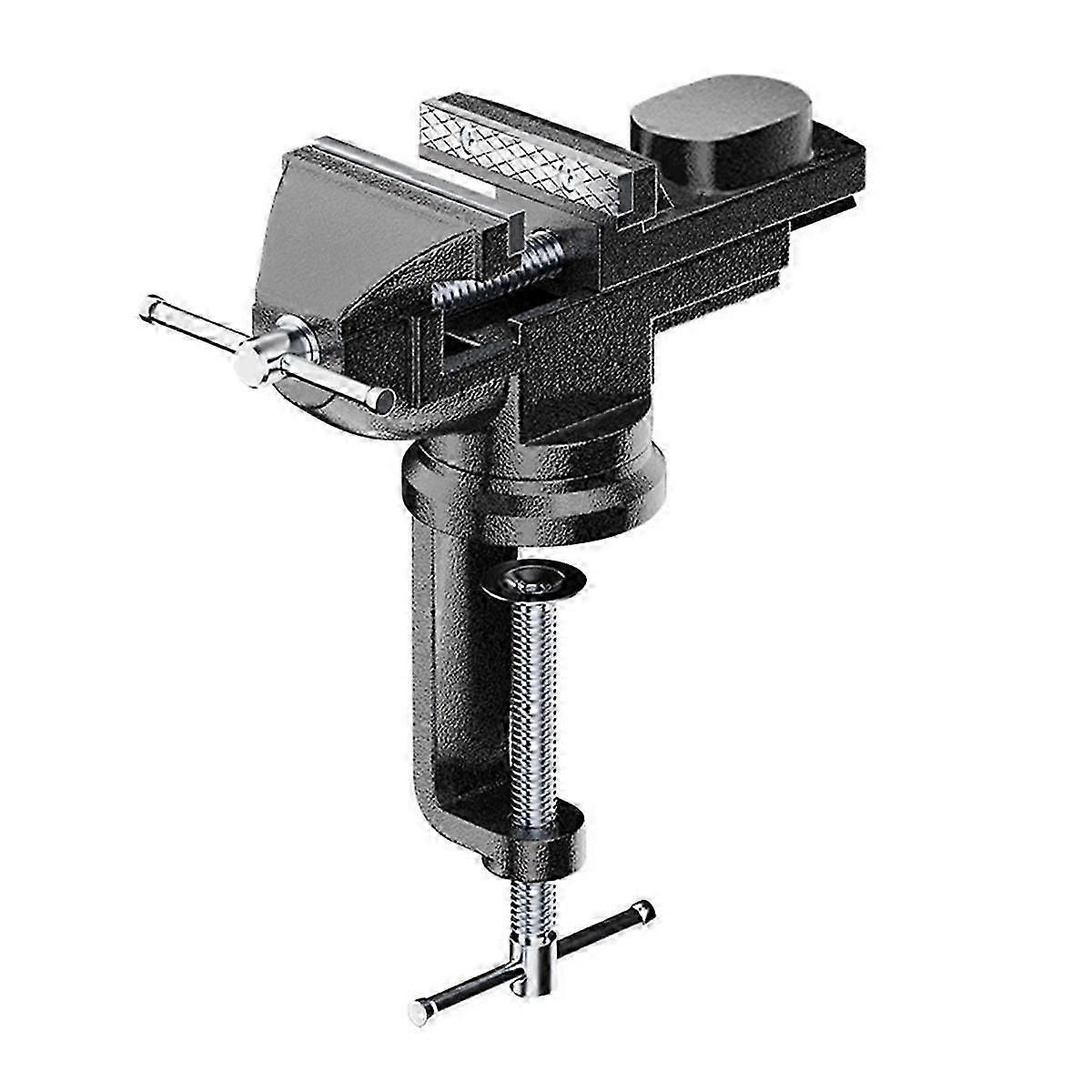 50mm Multipurpose Mini Bench Purpose Table Clamp-on Vise with 360 Degrees Swivel Base for Woodworki