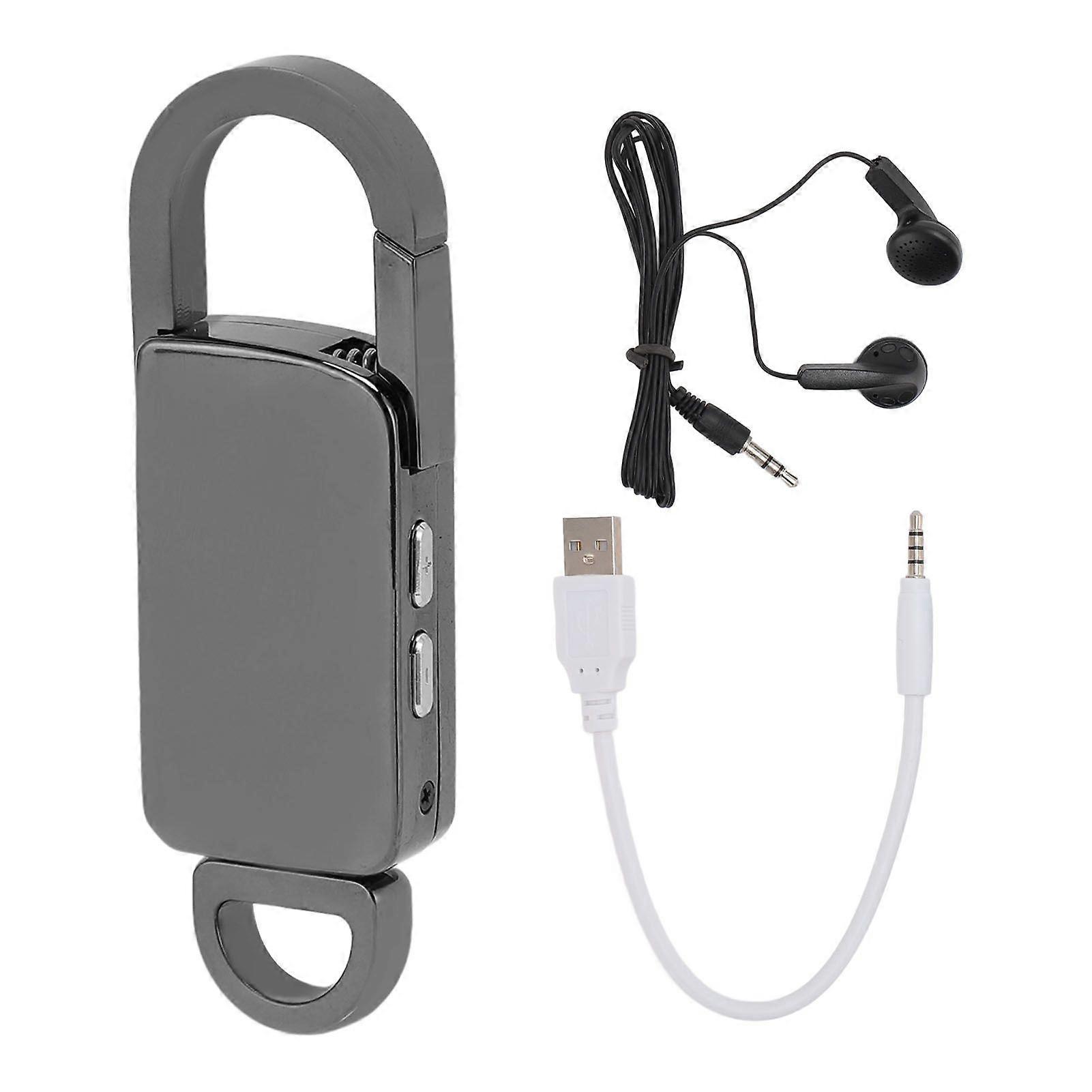 Voice Activated Recorder Keyring Design Intelligent Microphone Noise Reduction Voice Recording Device for Conference Class 16GB Memory