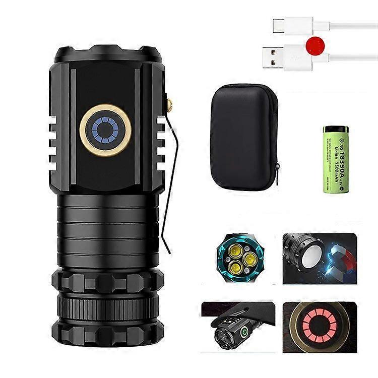 3LED Mini Flashlight Rechargeable Waterproof Torch S350