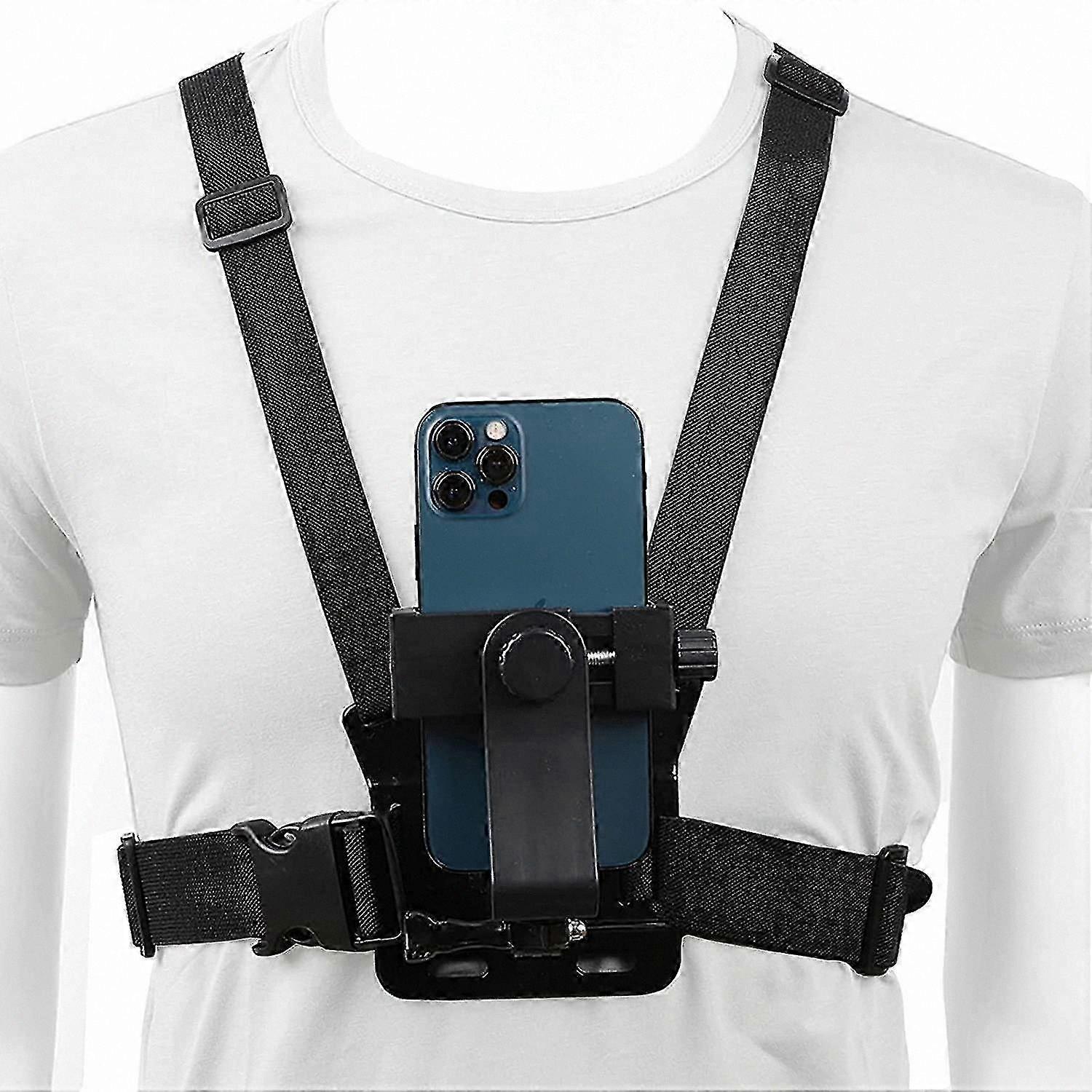 Chest Mount Harness Strap for Action Camera and Cell Phone, Pov Compatible with Various Devices