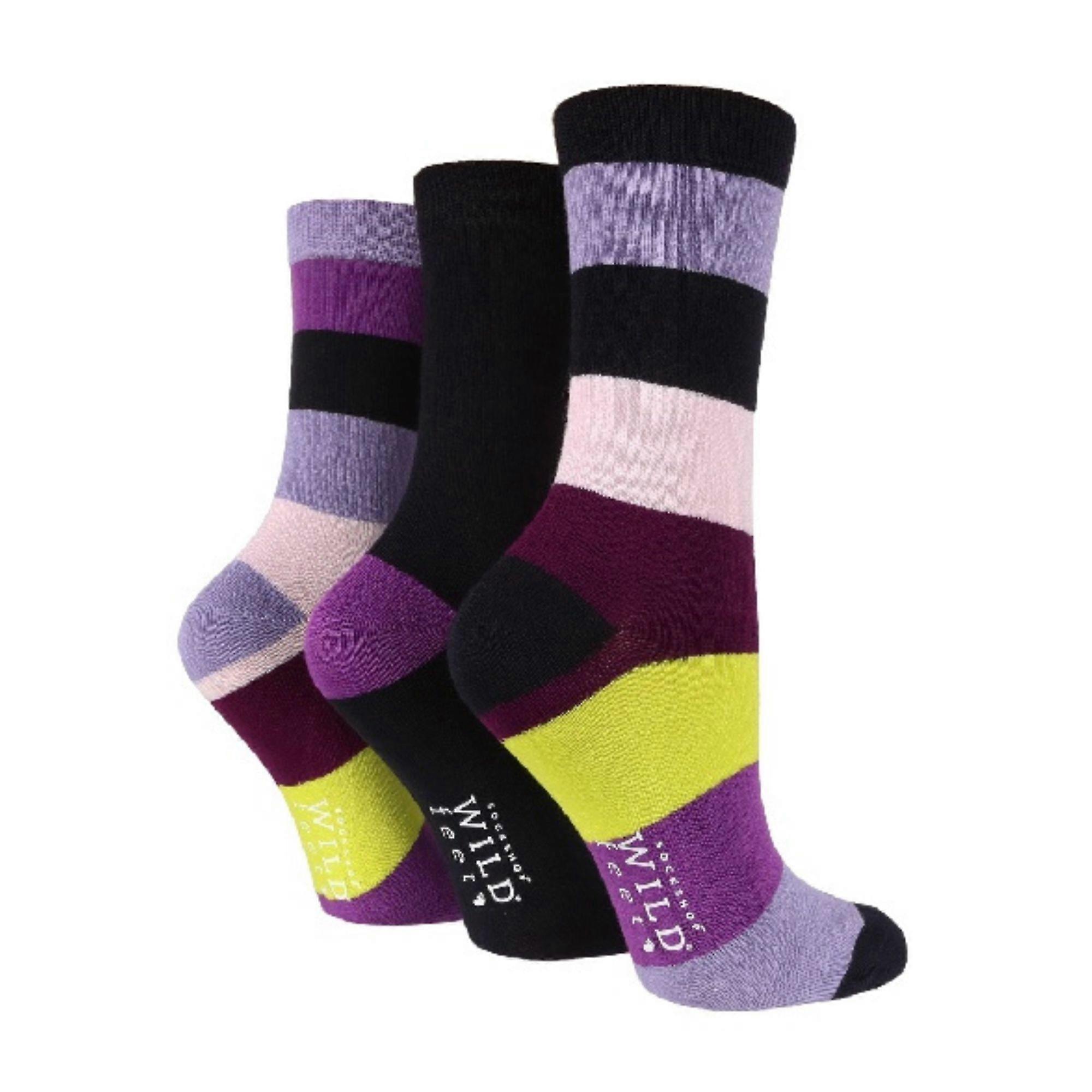 WILDFEET - 3 Pack Ladies Bamboo Socks | Patterned
