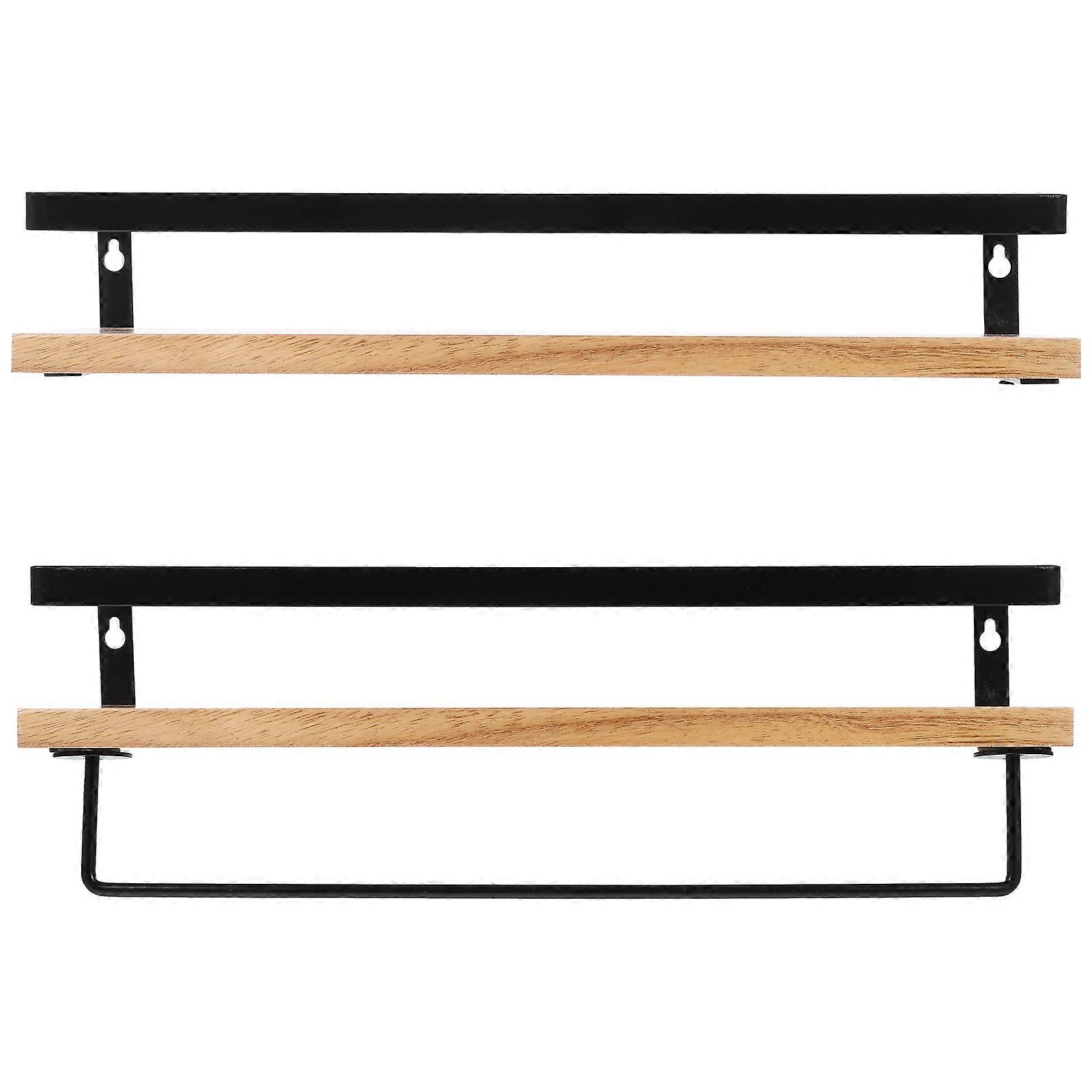 Wood Floating Shelves Wall Mounted for Kitchen Storage 1Set Shelf