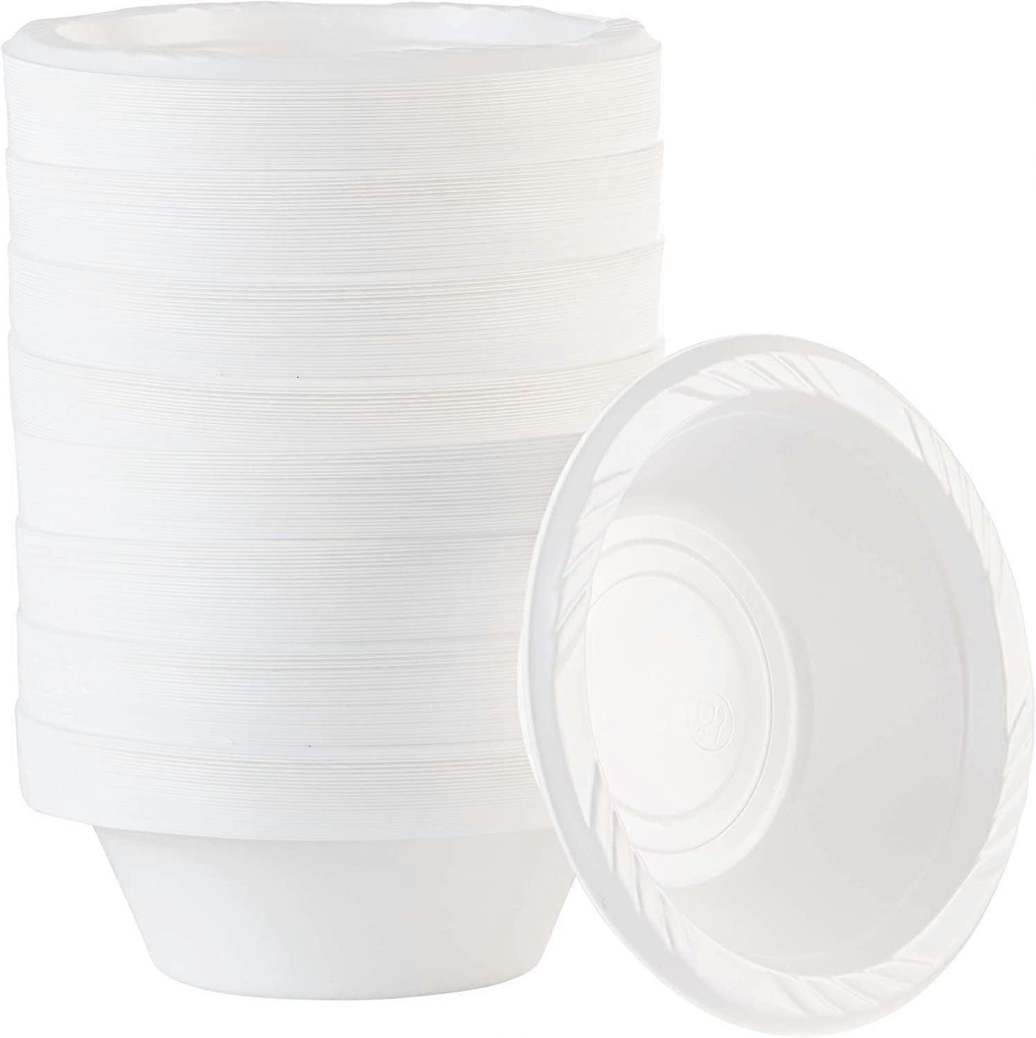 400 Count Disposable 5 ounce White Plastic Dessert Bowls