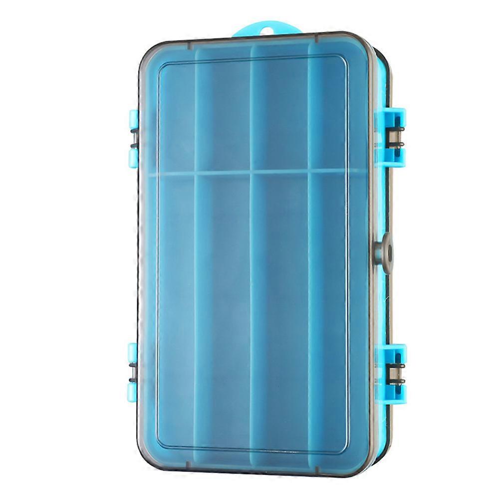 Double-sided Lure Accessory Box Fishing Hook Bait Lure Storage Box Tool Box (Blue)
