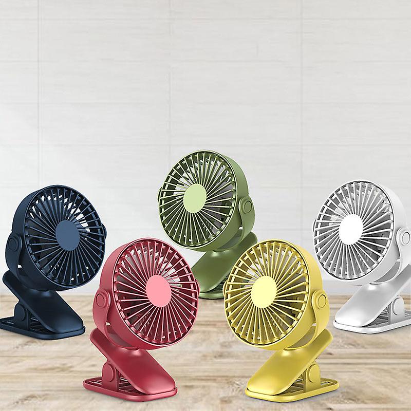 Portable Usb Rechargeable Table Fan Clip-on Type Desk Fan 360degree Rotation