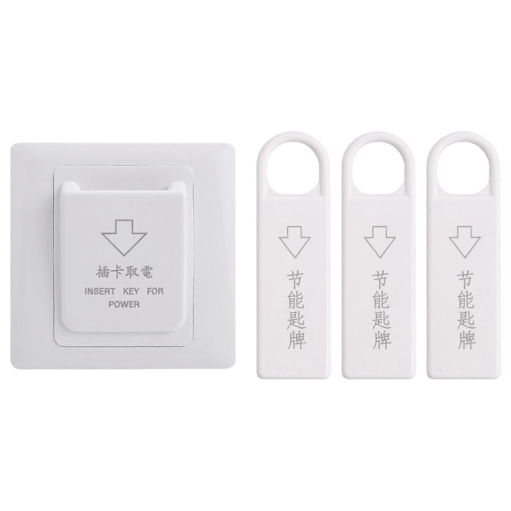 High Grade Hotel Magnetic Card Switch Energy Saving Switch Insert Key for Power with 3 Card