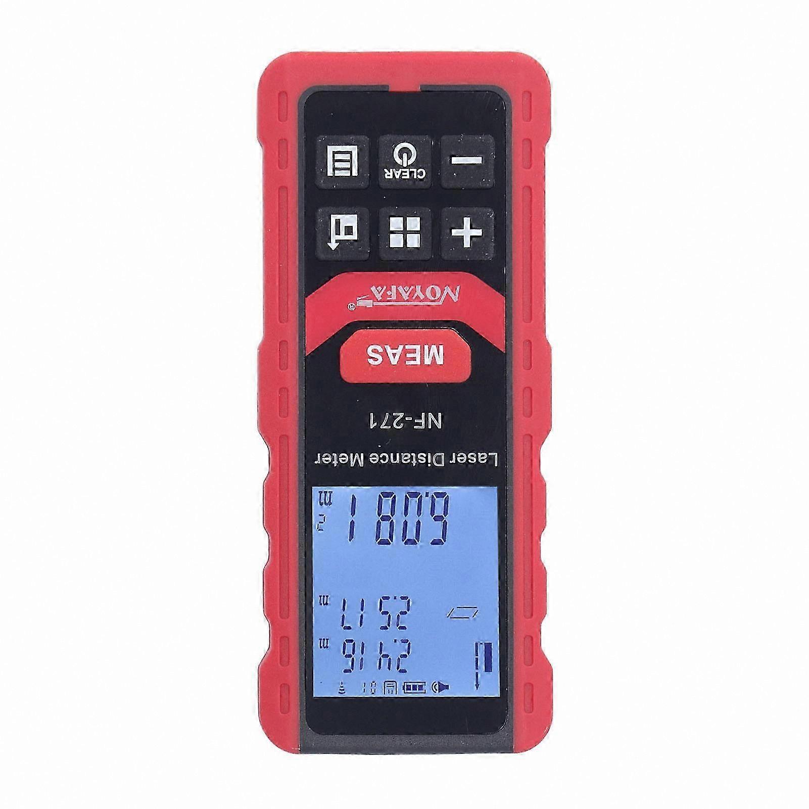 High-Precision 50m Electronic Distance Measurer with Leveling Function, Multifunctional Digital Ruler for Accurate Measurements