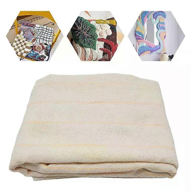 21Mx3M Monk Cloth Tufting Cloth Marked Lines Woven for Making Garments DIY Monk Cloth Carpet Tapestry Rug Making Needlework