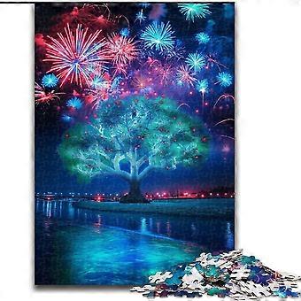 Quebra-cabeças para adolescentes e adultos, quebra-cabeças de fogos de artifício coloridos para adultos, desafiadores e difíceis, como presentes para toda a família - PT 500
