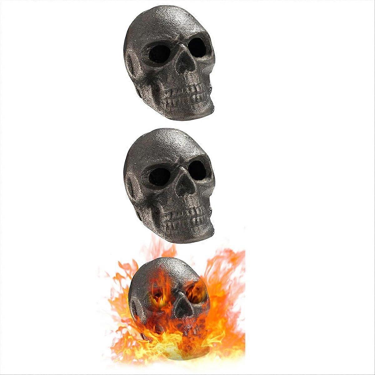 3PCS Lava Skull Rocks Skull for Fire Pit Skeleton Fire Pit