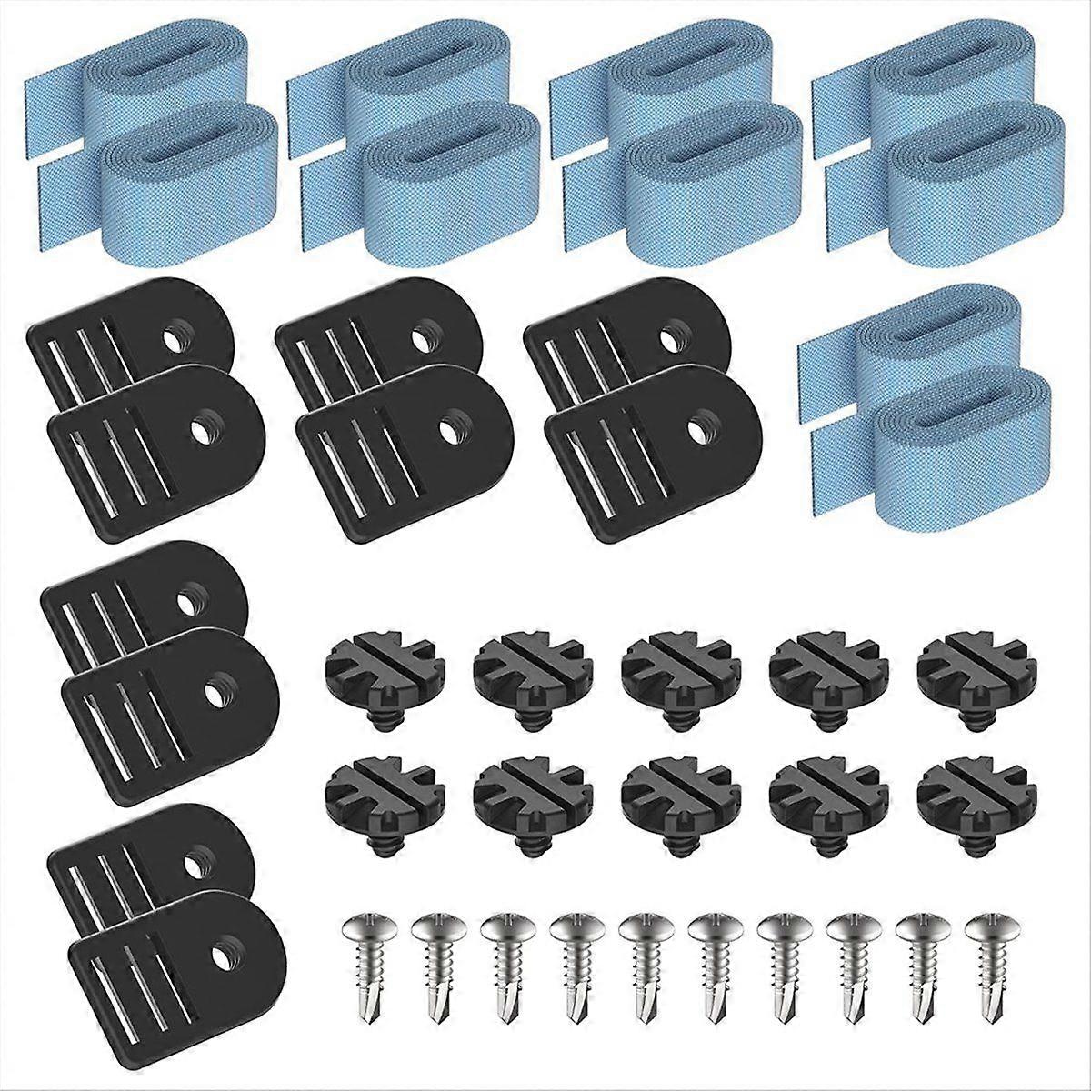 チューブとソーラーカバーの固定キット、プールソーラーカバーストラップクリップリール取り付けキット、地中Ab用