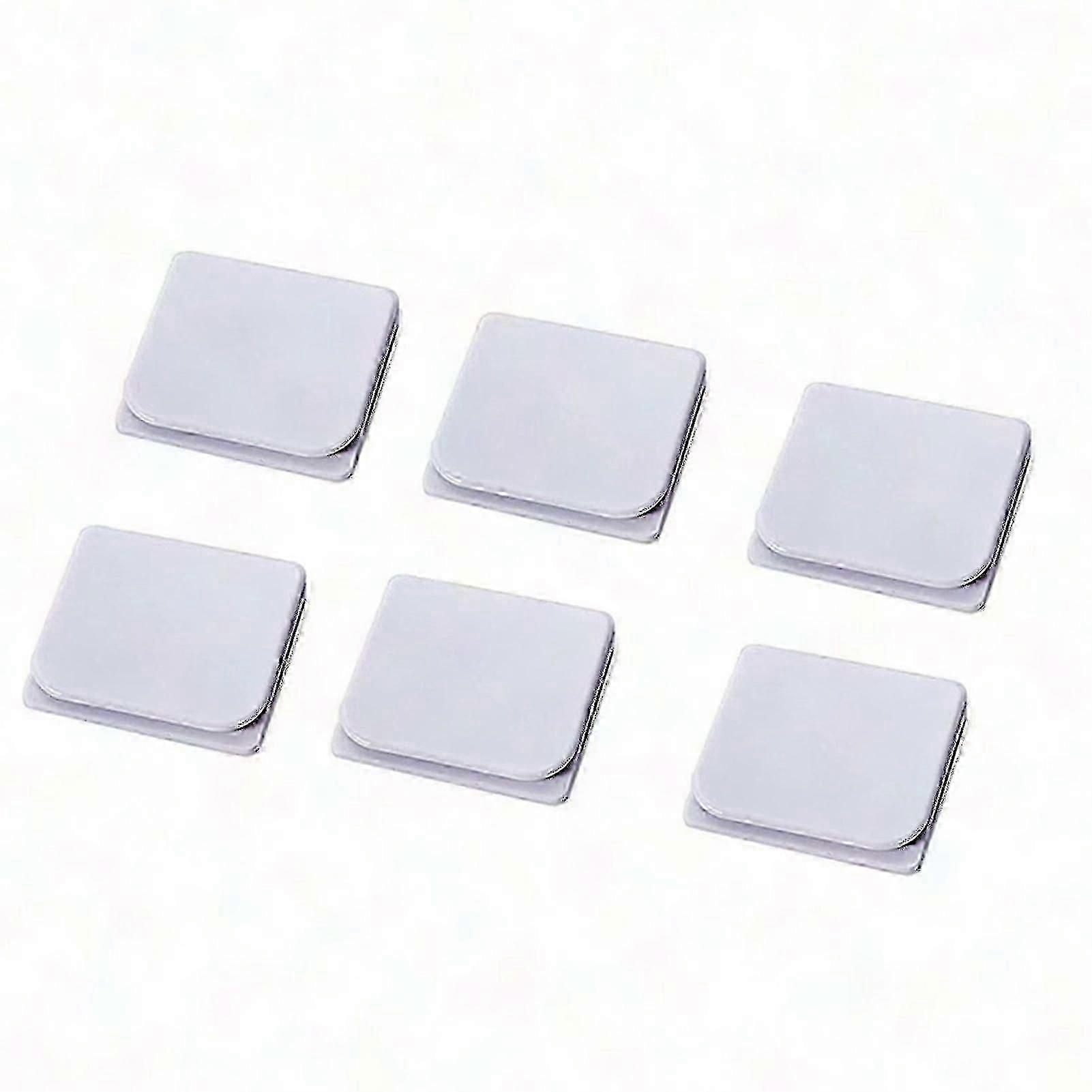 6 Pack Shower Curtain Clips - Waterproof, Windproof, Self-Adhesive Weights for Bathroom Use