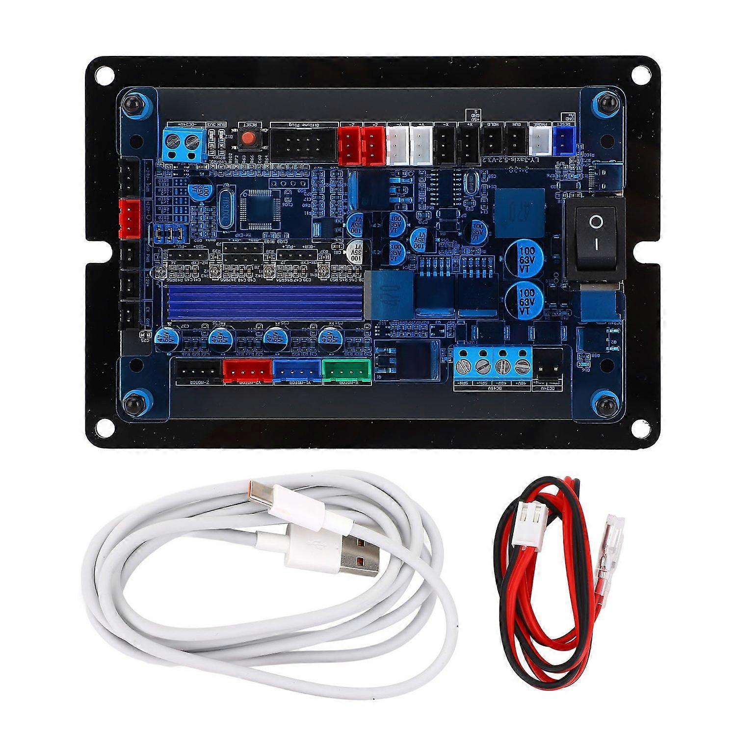 3 Axes GRBL Controller Board 32 Bit Stepper Motor Driver Board for Woodworking Engraving Machine CNC