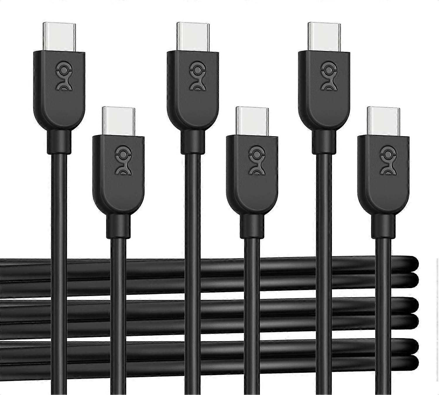 3-Pack Extreme Flexible Long USB C Charging Cable 10ft in Black, Support 60W PD, compatible with Apple CarPlay, Android