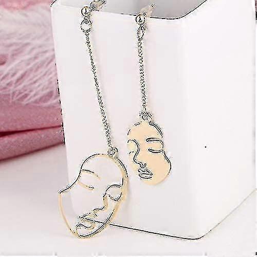 Funny Face Long Earrings Exaggerated Profile Face Line Stud Earrings