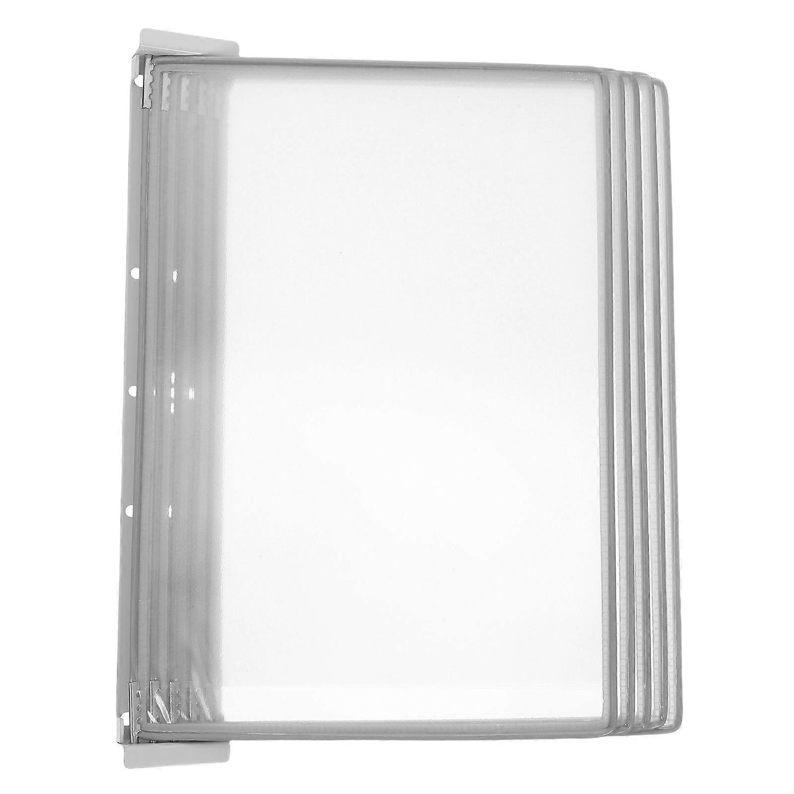 Wall-Mounted File Organizer: 5-Page Flip Document Holder - A4 Wall Files Display Rack For Office Classroom And Public Spaces