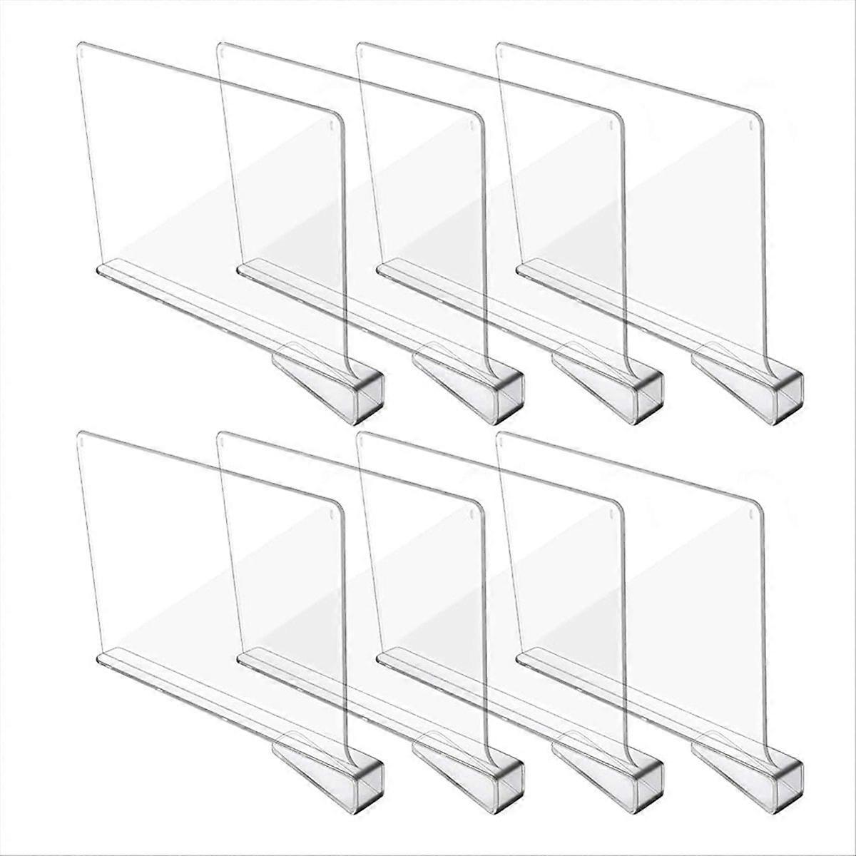 Divisori per scaffali per l'organizzazione dell'armadio, organizer per scaffali per armadi, separatore per scaffali trasparenti