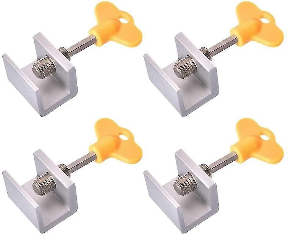 Sliding Window Locks 4 Pieces Sliding Door Stopper Adjustable Window Lock