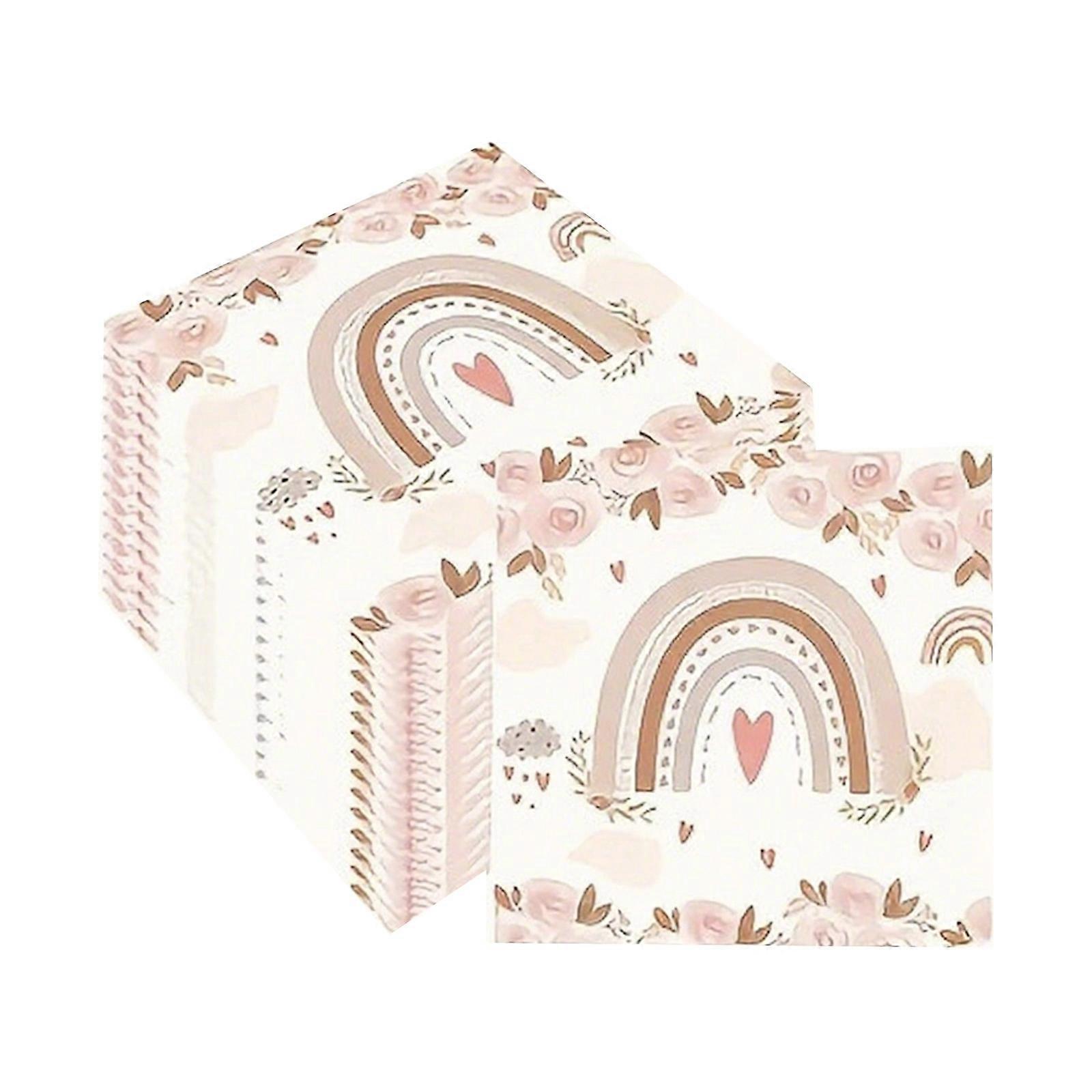 Decorative Bohemian Paper Towels Strong Yet Soft Sustainable Materials Perfect For Entertaining Compact Carry Along Pack Multicolor