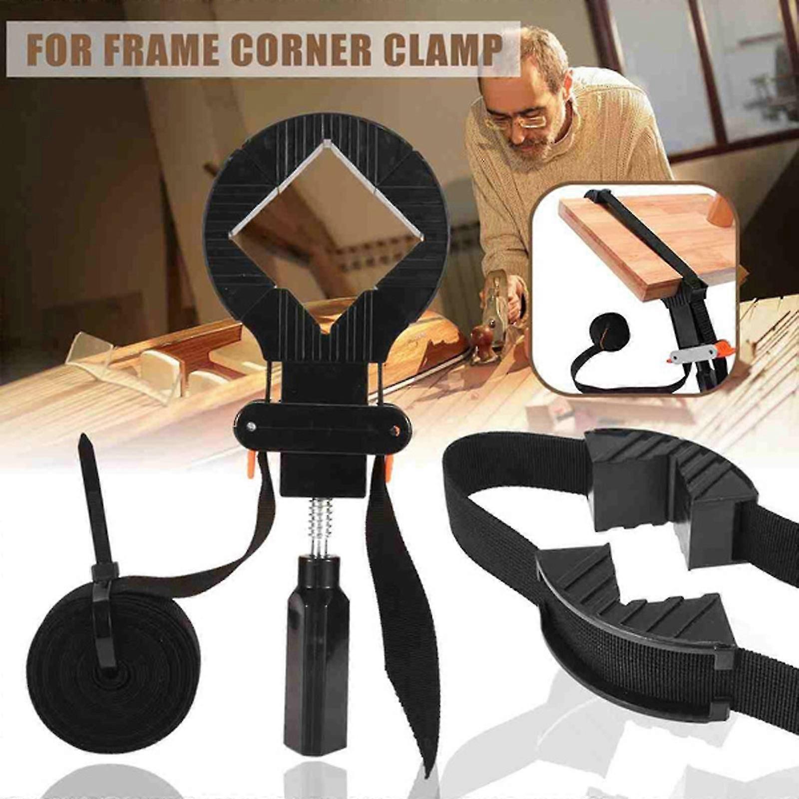 1pc Adjustable Corner Clamp Strap Band 4 Jaws For Woodworking Photo Frame