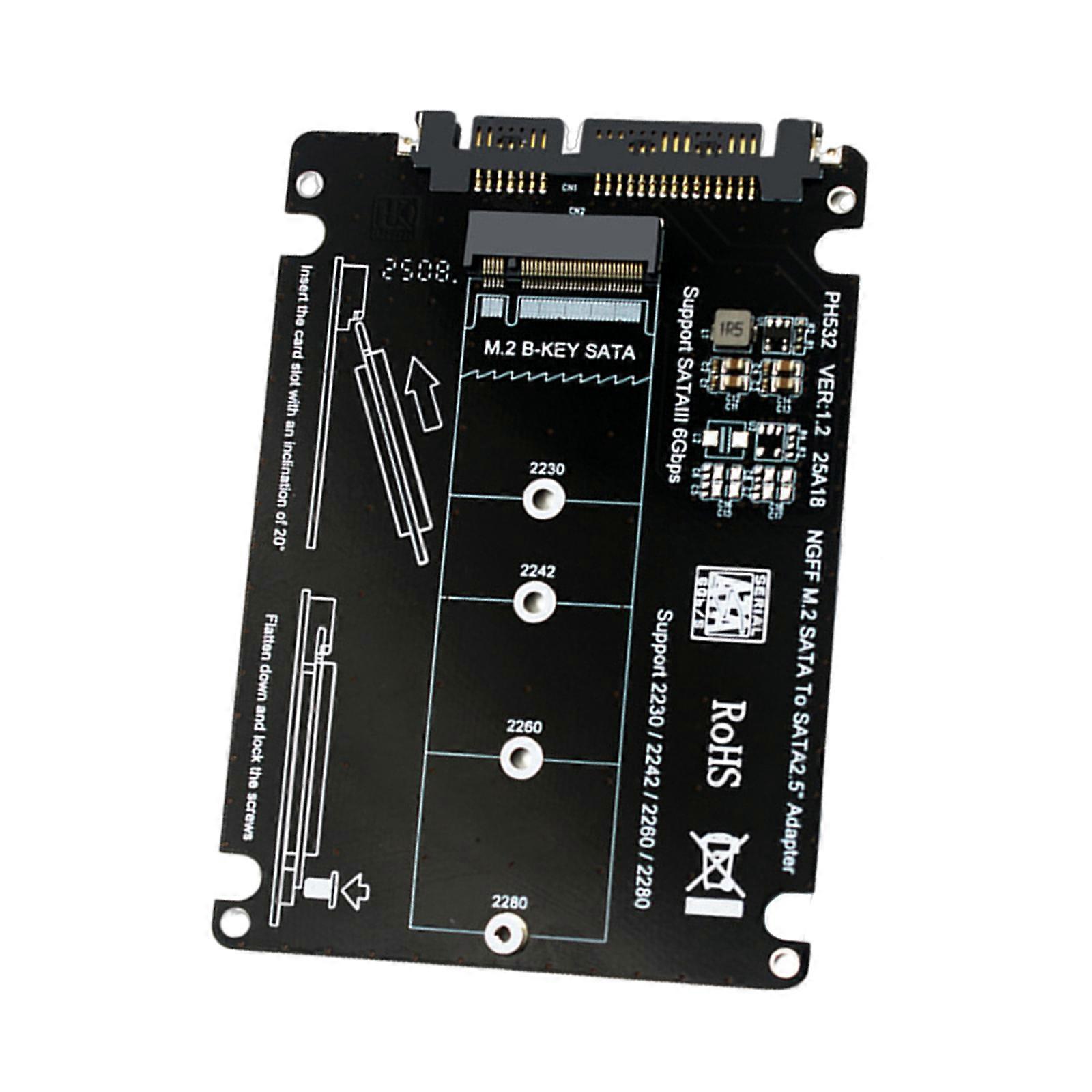M.2 B Key Hard Disk Adapter Card M.2 Converter M.2 Adapter Card for 2230 2242 2260 2280 Hard Disk Multicolor