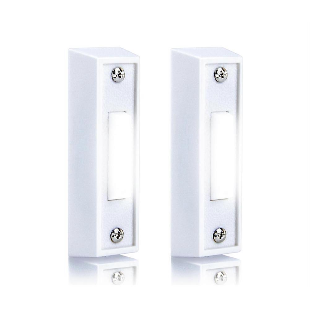 2-Pack LED Lighted Doorbell Button, Wired Push Button Replacement with High Compatibility for Garage and Wall Mount