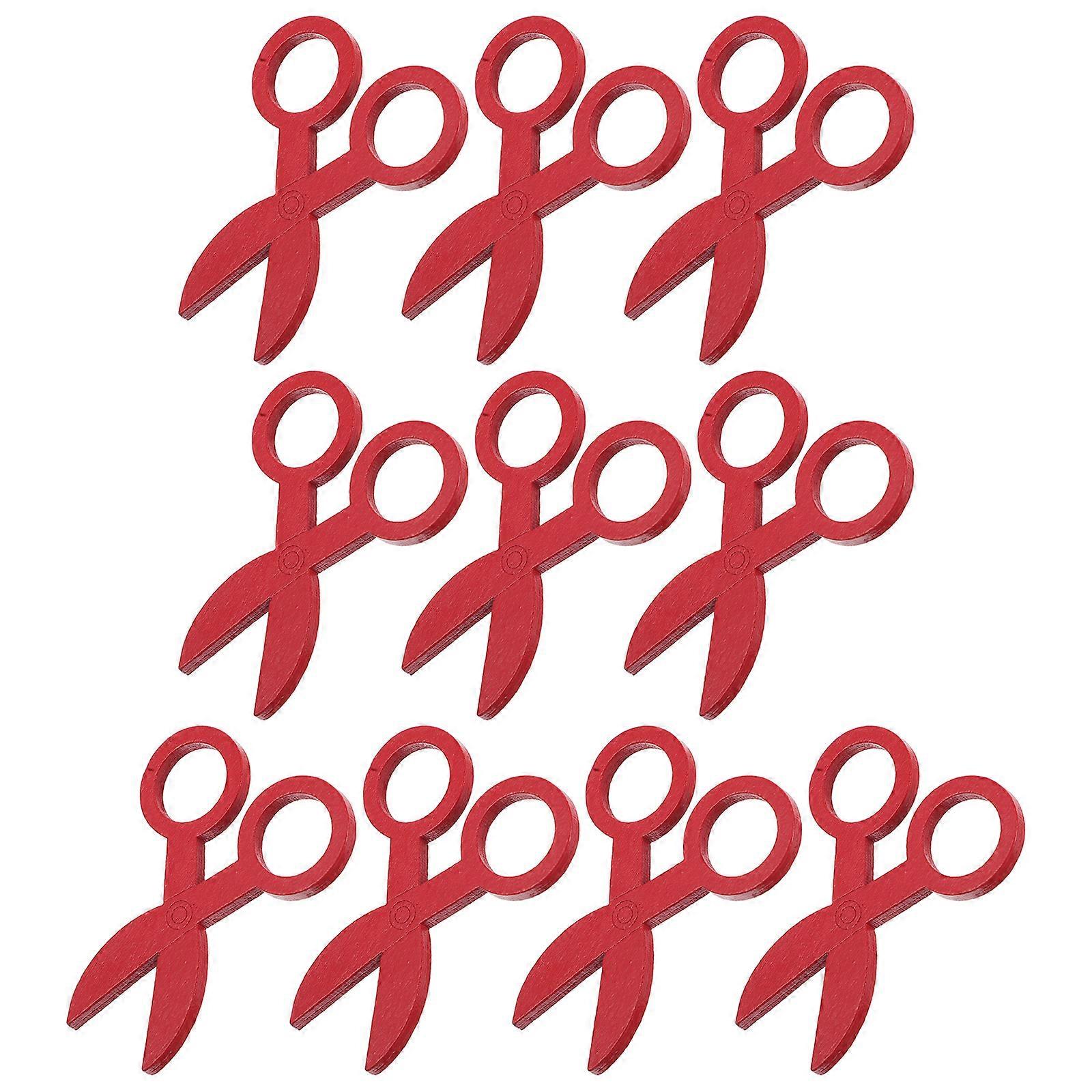 Children Scissors Toddler Wooden Scissors Toy for Preschool Learning 10Pcs