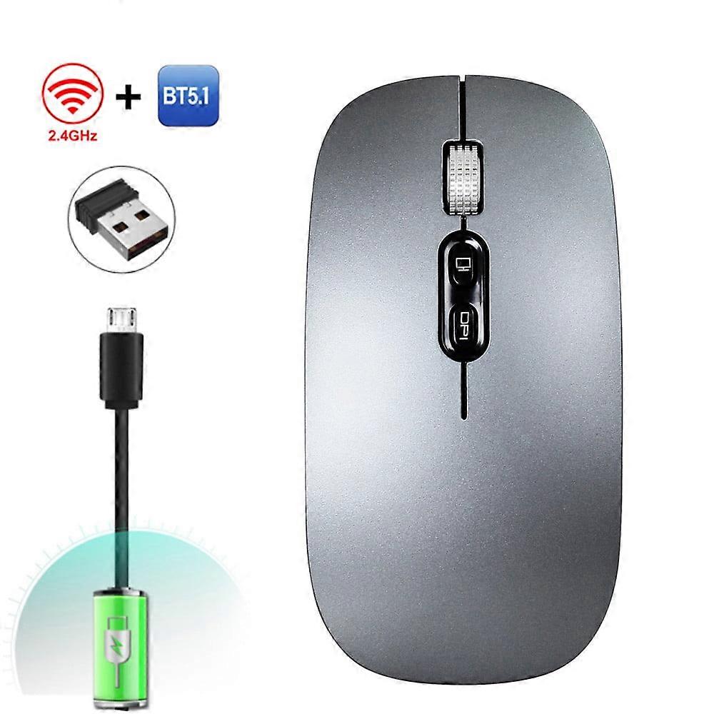 2.4GHz Wireless Bluetooth Mode Gaming Mouse Wireless Optical USB Gaming Mouse 1600DPI Rechargeable Mute Mice, Mouse