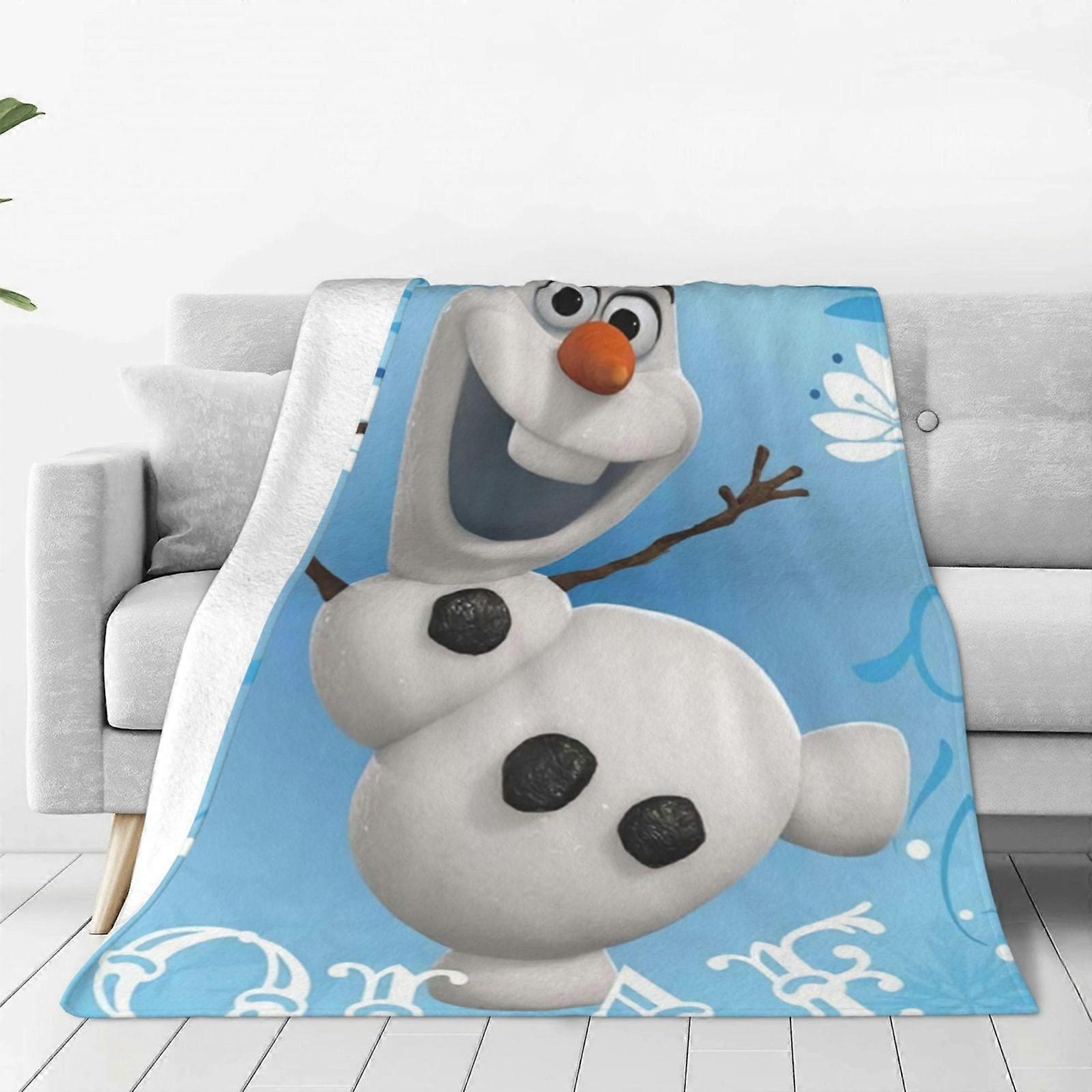 Frozen Blanket for Men & Women, Super Soft Fluffy Fleece, Cozy Warm Travel Blanket for Sofa, Bed, All Seasons Gift 60"X50"