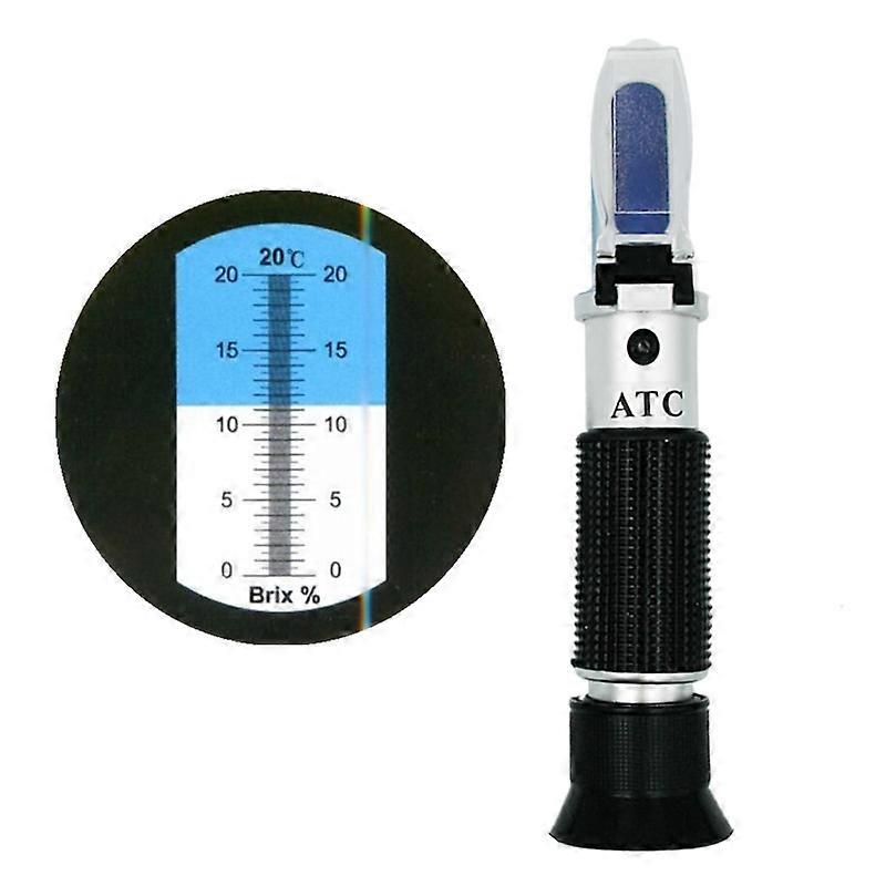 0-20% Brix Refractometer Handheld Sugar Refractometer Sugar Concentration With ATC Sweetness Optics Tester for Milk Fruit