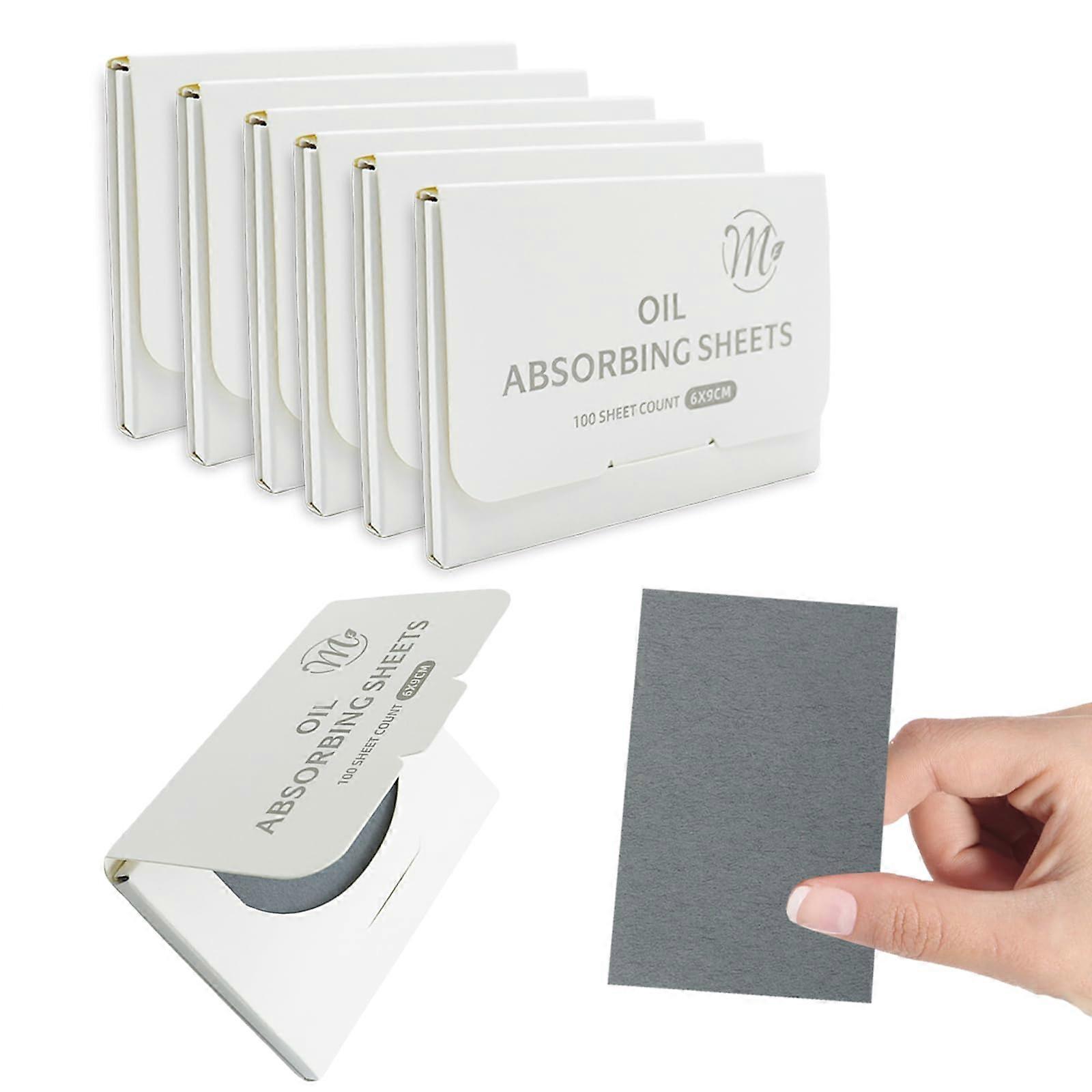 Oil Blotting Paper Bamboo Charcoal 600 Sheets for Face Shine Control and Makeup TouchUp