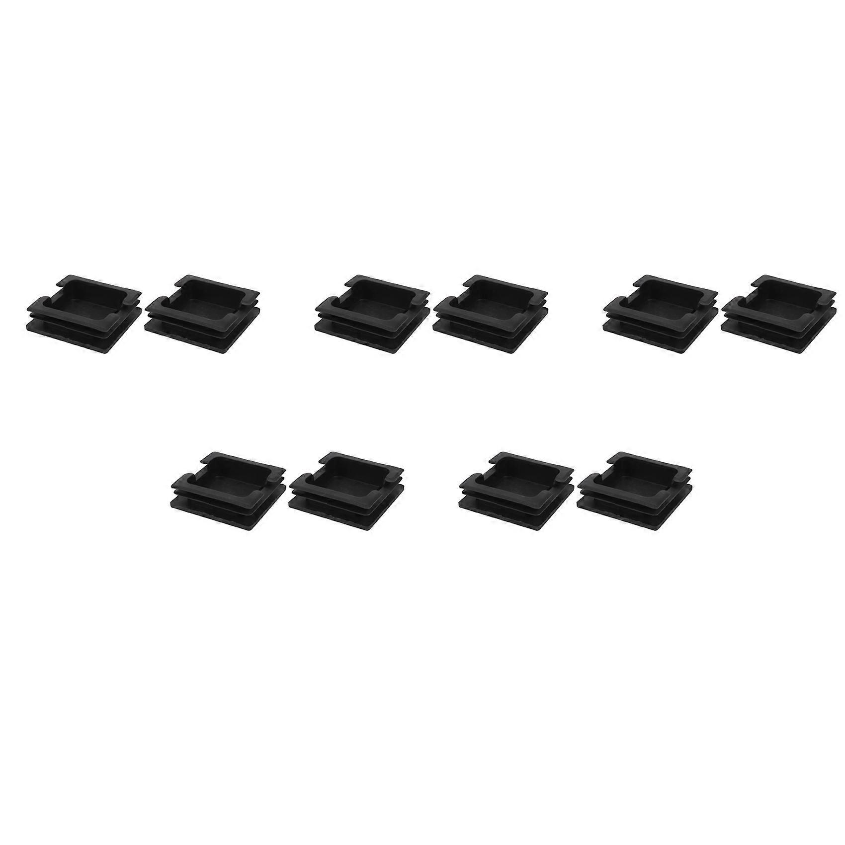 75mm x 75mm Plastic Square Caps Tube Pipe Inserts End Blanking 10 Pcs