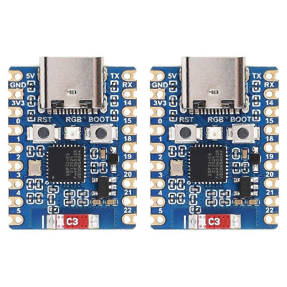 2pcs ESP32 Development Board ESP32-C6 Mini Development Board Based on ESP32-C6FH4 Dual Processors 2