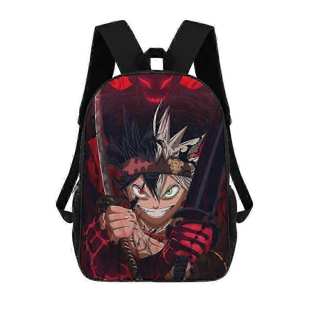 i1927 أنيمي البرسيم الأسود للجنسين ، حقيبة ظهر ترفيهية للبالغين ، حقيبة ظهر سفر ذات سعة كبيرة ، حقيبة كمبيوتر ذات سعة كبيرة o1927