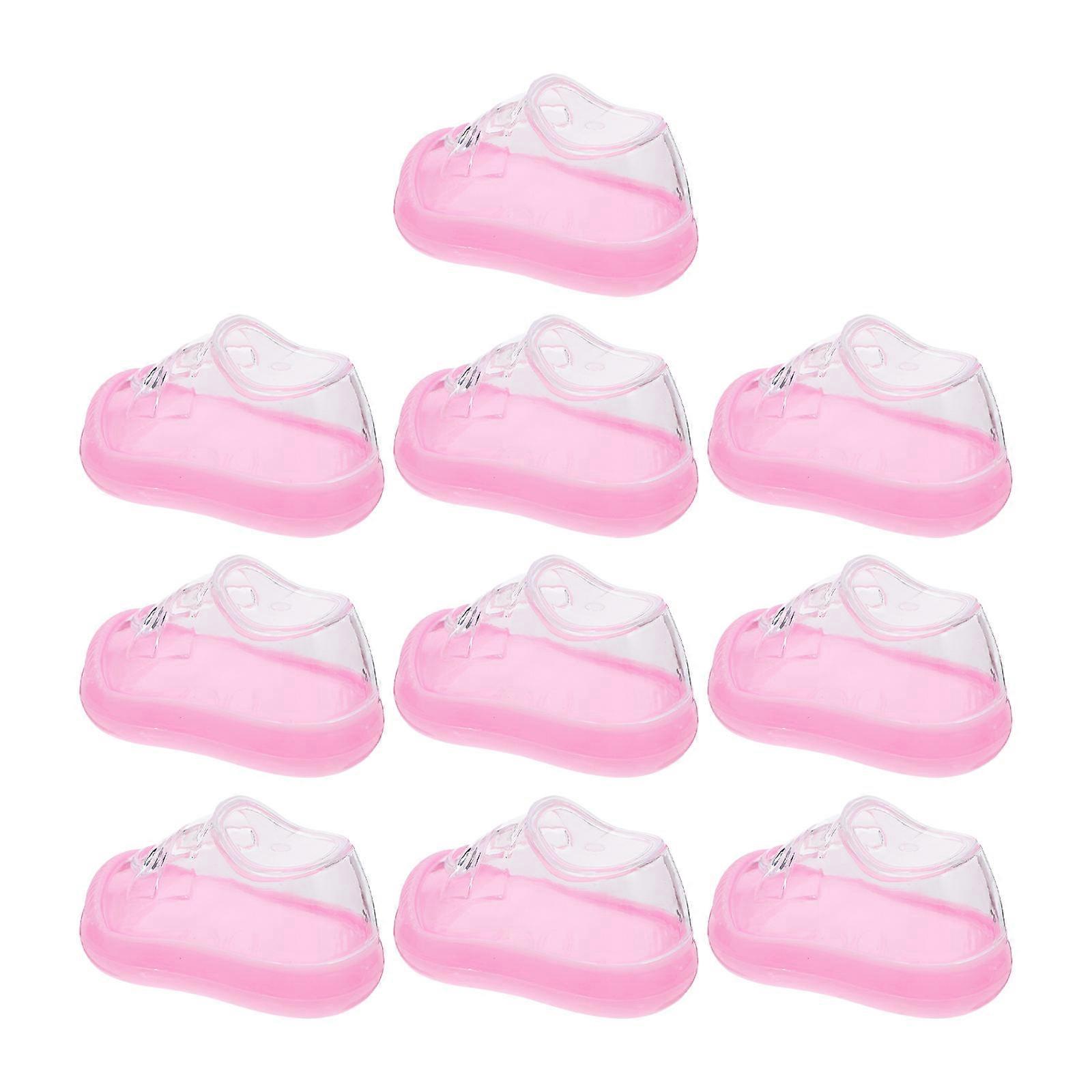Pink Baby Booties Candy Box for Storage Use 10Pcs Mini Candy Holder Boxes