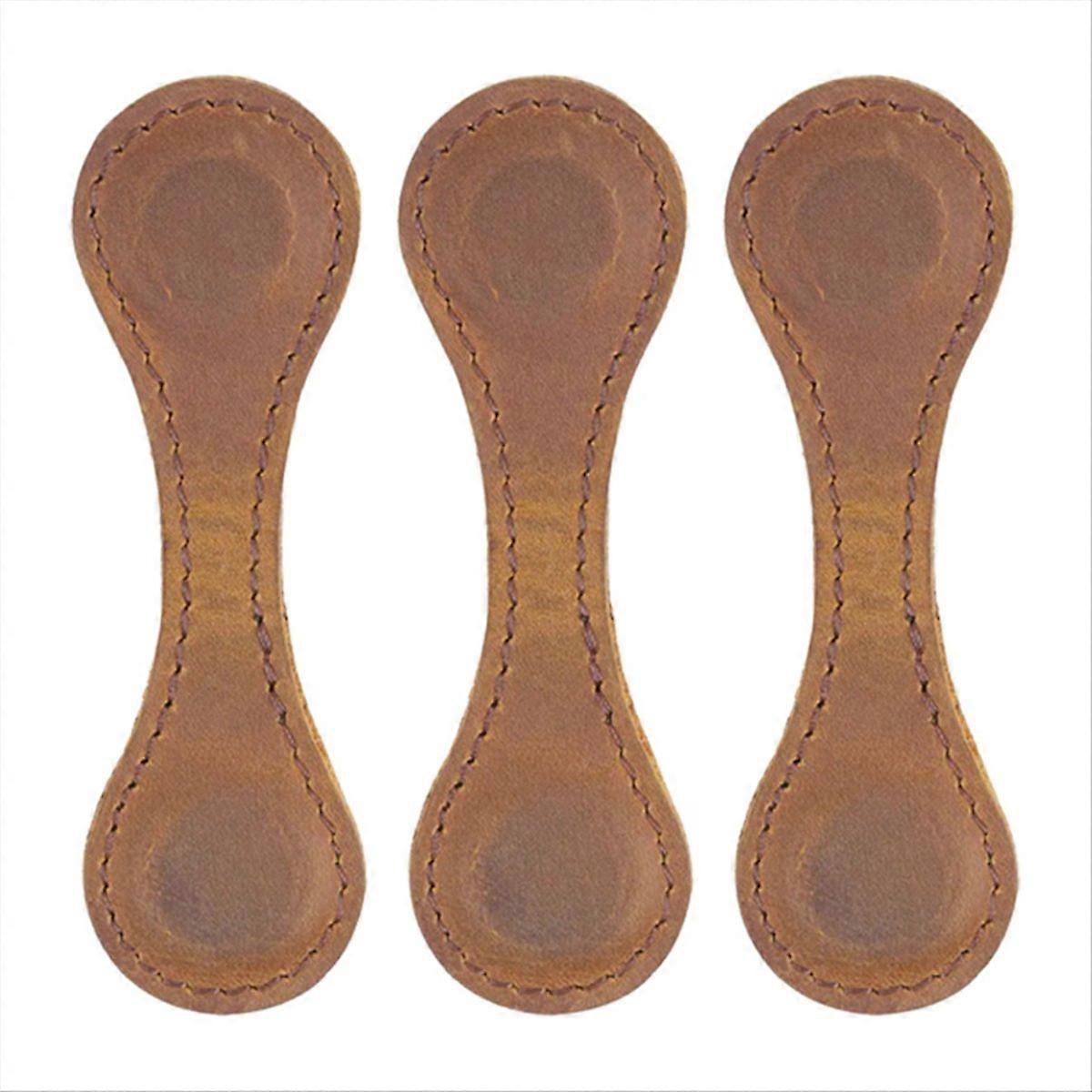 Magnetic Bookmark, Leather Bookmarks, Handmade, 3Pcs Brown