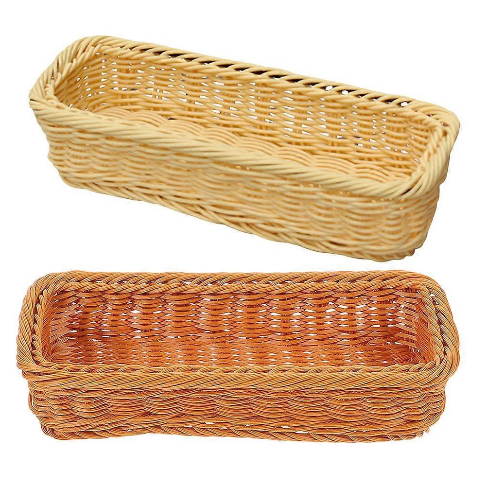 Stylish Woven Cutlery Organizer For Kitchen Accessories 2Pcs Practical Design Storage